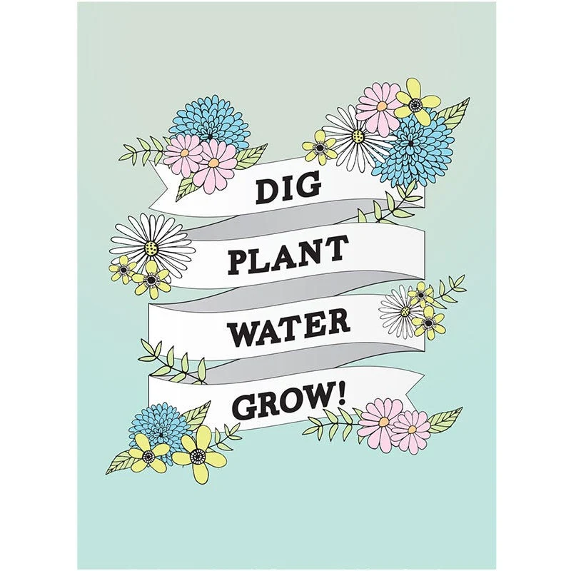 Dig Plant Water Grow Seed Packet